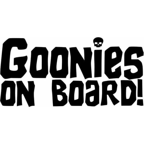 GOONIES ON BOARD Funny Car Sticker Waterproof Decal Laptop Suitcase Truck Motorcycle Auto Accessories PVC,15cm*7cm
