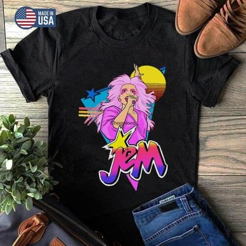 Jem & The Holograms Womens T Shirt 80s Cartoon Retro Classic T Shirt New