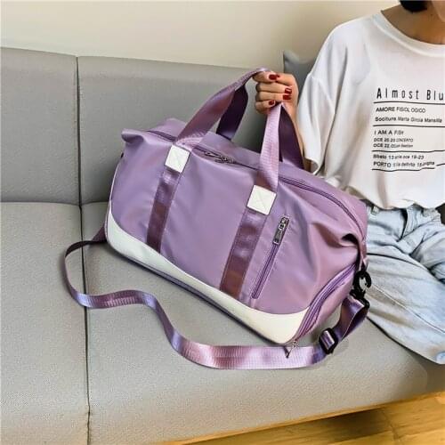Women Waterproof Oxford Travel Bags Dry Wet Separation Sport Gym Handbag With Shoes Pockets Large Capacity Luggage Bags XA317F