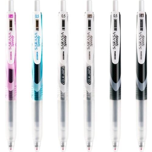 1pc Zebra JJZ33 SARASA Speedy Black Carbon Gel Pen 0.4mm/0.5 mm Fast Dry Ink for Student Writing Supplies Office School