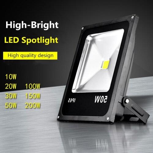10W - 200W Waterproof LED Flood Light Outdoor 220V COB Led Spot Flood Lamp Floodlight Landscape Garden Street Outdoor Lighting