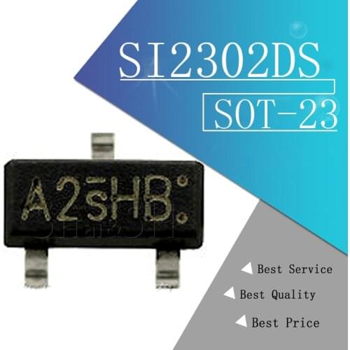 100pcs/lot SI2302DS A2SHB SI2302 SOT23 IC Best quality