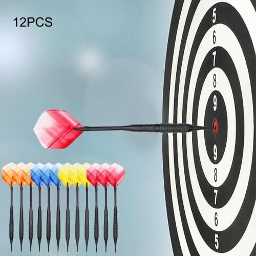 12Pcs Soft Darts Shaft Tip Flights with Bag Gaskets Blade Protector Replacement Indoor Outdoor Sports Accessories