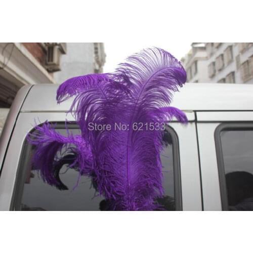 30 Piece 26-28inches 65-70CM Purple Ostrich Feather Plume for Wedding centerpieces freeshipping