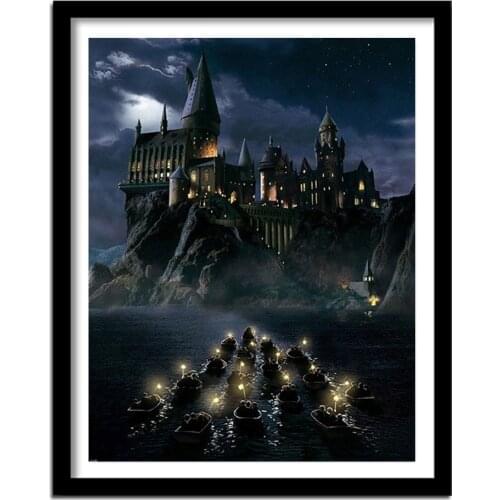 5D diamond painting full drill square DIY diamond embroidery Harry Castle Cross Stitch Full Round Mosaic Decoration