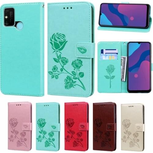 9 A Fashion Rose Flower Leather Flip Case For Huawei Honor 9A Funds Mobile Phone Cover For Huawei Honor 9A Capa