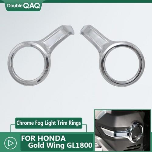 Motorcycle Accessories Chrome Fog Light Trim Rings Case for HONDA Goldwing GL1800 2018 2019 2020
