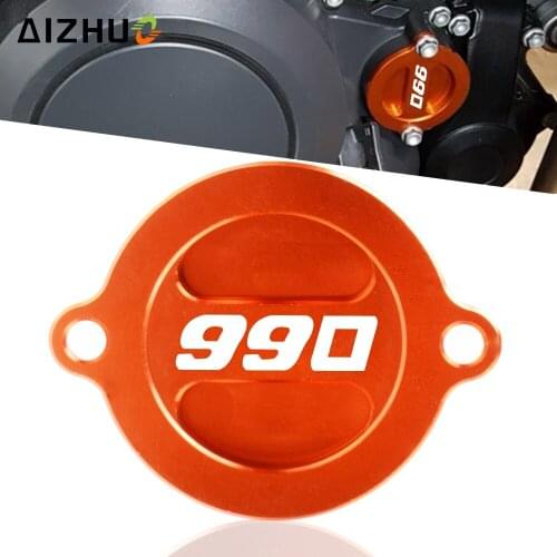 CNC Aluminum Motorcycle Engine Oil Filter Cap Oil Fuel Tank Cover For 990 Adventure 2011 2012 Adventure Baja 2013 / R 2012