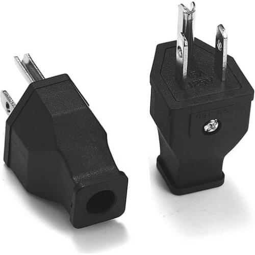 American Plug Adapter Power Cord Connector 3pin US Male Female Wiring Plug Extension Cord Cable Connector Rewireable Socket