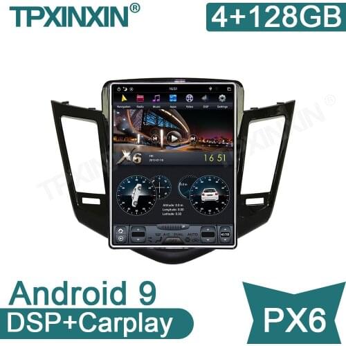 Android 9.0 4+128G PX6 For Chevrolet Cruze 2009-2013 Car GPS Navigation Stereo Head Unit Multimedia Player Auto Radio