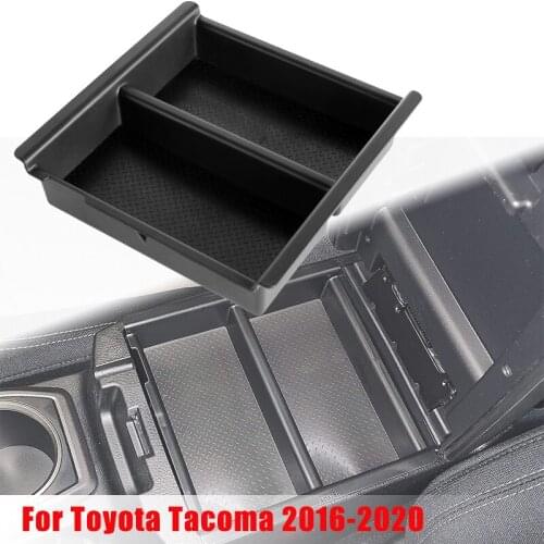 Car Center Console Storage Box Tray Container Bin Armrest Organizer Case For Toyota Tacoma 2016 2017 2018 2019 2020