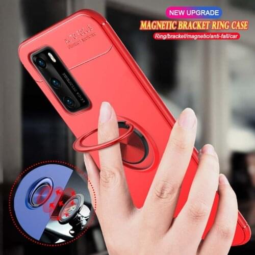 Case For Huawei P40 P30 P20 Lite E P10 P9 P8 Pro Plus 2017 2020 4G 5G TPU Magnetic Car Stand Phone Cover Coque