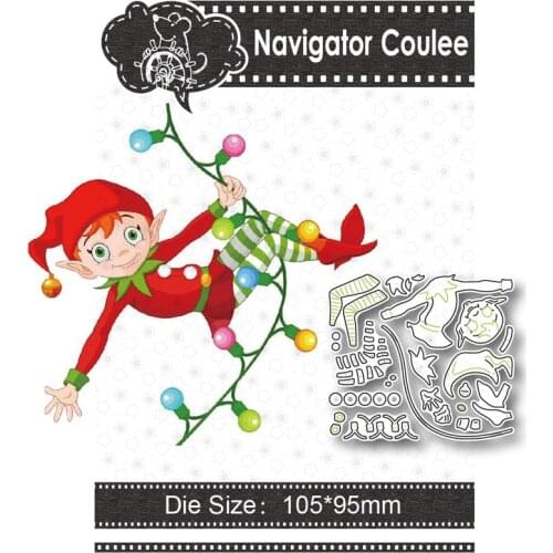 Christmas clown metal cutting mold and stamp scrapbook decoration DIY crafts layered drawing photo album embossed card ideas