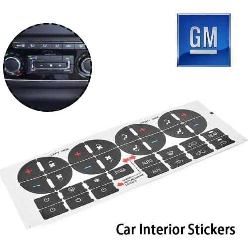 Hot Radio+ A/C Climate Control Button Repair Decals Stickers Car Interior Stickers Control Button Decal Button Parts