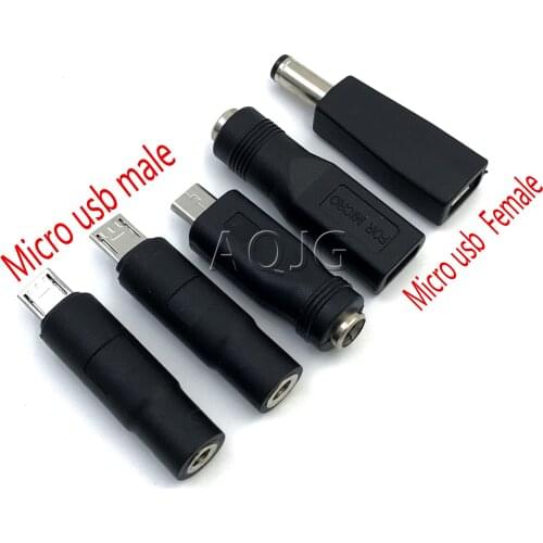 USB Type C 5.5 * 2.1 mm female to 5.5X2.1 4.0*1.7 3.5*1.35m Micro USB male For iphone plug Laptop PC DC Power Adapter connector
