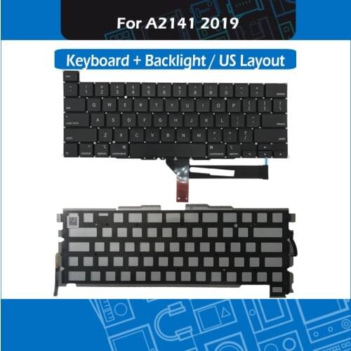 2019 Year Laptop US Standard A2141 Keyboard with Backlight For Macbook Pro Retina 16" A2141 Keyboard Replacement EMC 3347