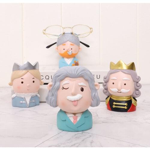 Creative Resin Character Glasses Frame Sculpture Ornaments Living Room Bedroom Desktop Shelf Crafts Home Decoration Accessories
