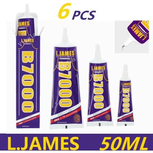 L.JAMES b7000 6Pcs 50ml glue Mobile phone screens b-7000 adhesive telephone glass glue repair point diamond jewelry