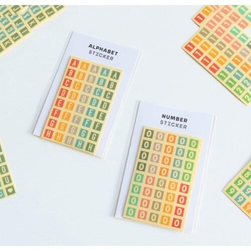 Mini Alphabet Sticker Number Label for Laptop/Computer/Bullet Journal/diary/Calendar/planner Office Stationery Supplies