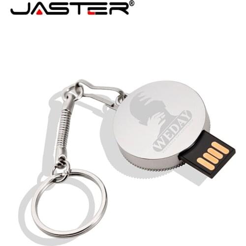 JASTER Mini metal USB flash drive 4G 8G 16GB 32GB 64GB 128G Personalise Pen Drive USB Memory Stick U disk gift Custom logo