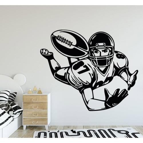 Cartoon American football Wall Stickers Self Adhesive Art Wallpaper For Living Room Bedroom Decoration Accessories