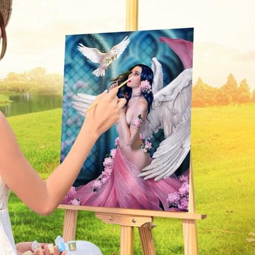 Black Angel Beauty Painting By Numbers Package Oil Paints 50*70 Paiting By Numbers New Design For Handicraft