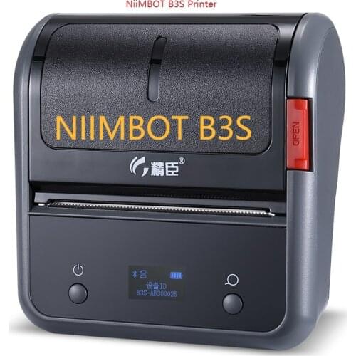NIIMBOT B3S Mini Label Printer, 20-80mm, Bluetooth, Multi-function, Supermarket Cable, Jewelry Printer, Mobile Phone, Android