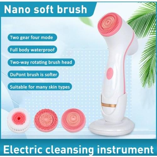 Cleansing Brush Face Spin Brush Set Facial Spa System For Skin Deep Cleaning Remove Blackhead Face Massage Waterproof