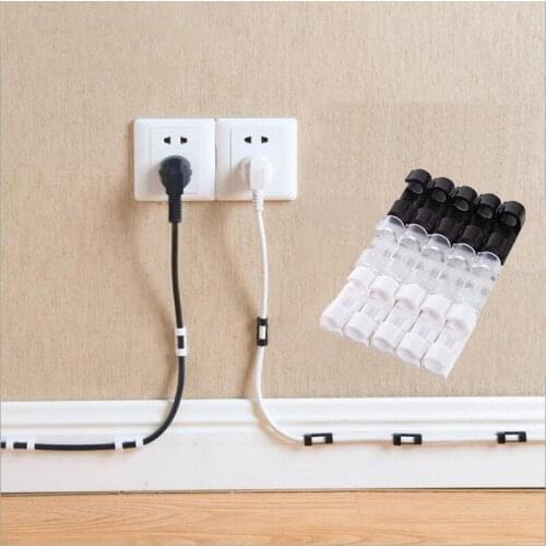 Cable Organizer Wire Manager Cable Clips Management Desktop ABS Cord Holder USB Data Line Power Cable for Keyboard Earphone