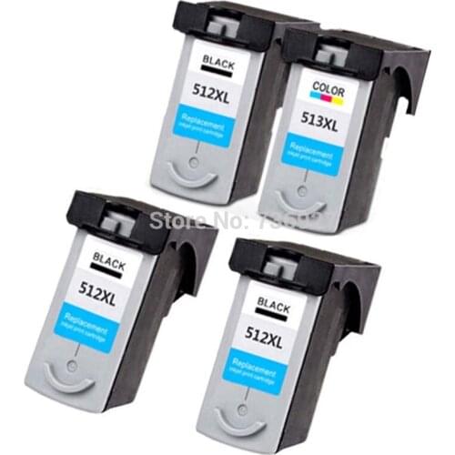3BK+1C Compatible inkjet Cartridge PG-512 CL-513 PG512 CL513 For Canon Pixma MP480 MP490 MP495 MX320 printer