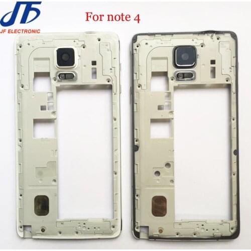 Middle Frame Plate Cover Housing For Samsung Galaxy Note 4 N910F N910A N910T N910V N910Pall small parts (white black) 10pcs/lot