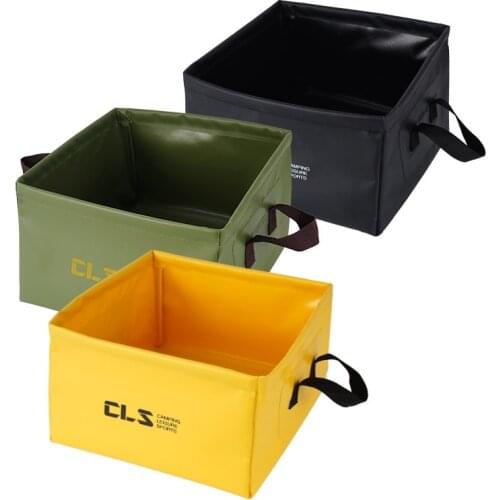 Outdoor Folding Water Basin Fishing Bucket Mountaineering Camping Self-driving Bucket Travel Folding Bucket Portable Washbasin