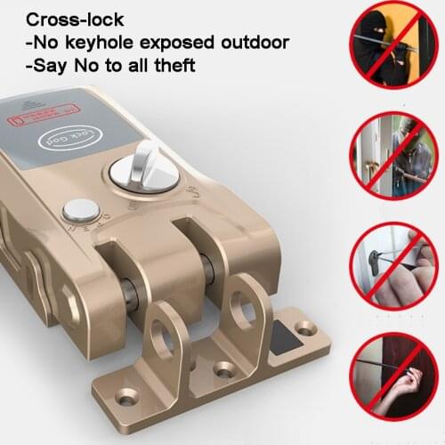 Smart Door Lock Invisible Hidden Lock Remote Control Bluetooth Wifi Lock Electronic Door Lock Home Automation Alexa Google home