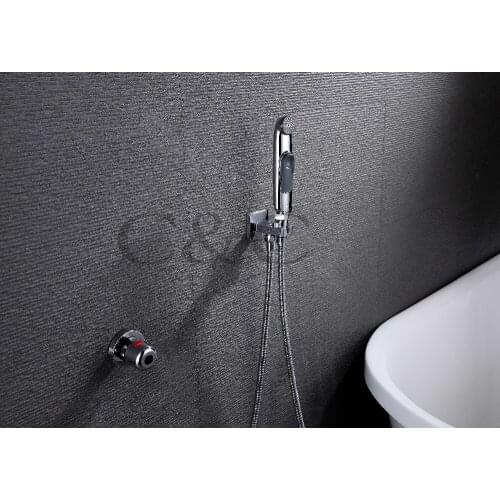 Bathroom/Toilet Portable Shattaf Bidet Diaper Sprayer With Thermostatic Faucet Valve And 150 cm Stainless Steel Hose A1301D