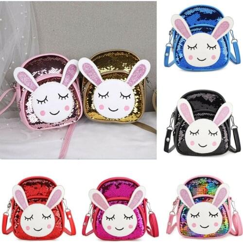 2019 Hot Women Girl Sequined Backpack Baby Summer Accessories PU Leather Cartoon Shoulder Satchel School Small Cats Rucksack Bag