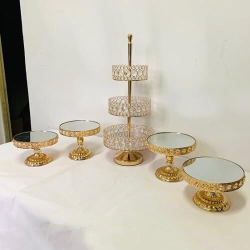 Gold Cupcake Stand-Gold Cake Stand-Dessert Stand-Pastry Stand-3 Tier Serving Tray for Wedding-Strong and Steady Hand-made intric