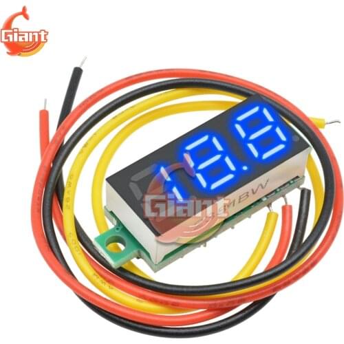 0.28 inch DC 0-100V Mini Voltmeter Meter LED Digital Display Volt Voltage Tester Fine Adjustment Voltage DC 5V 12V 24V 36V 48V