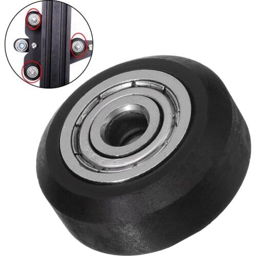 For Creality 3D Printer Accessory PC Carbon Steel Wheel Deep Groove Ball Bearing Plastic Pulley Support CR-10 CR-10S 1 Mayitr