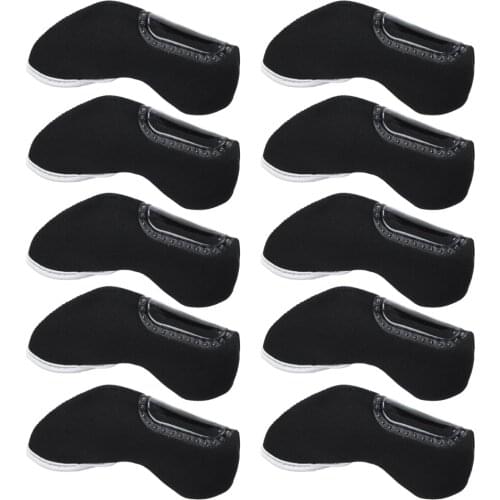 10pc Nylon Golf Iron Club Head Cover Headcover Case Protection Sleeve Pocket Golf Case