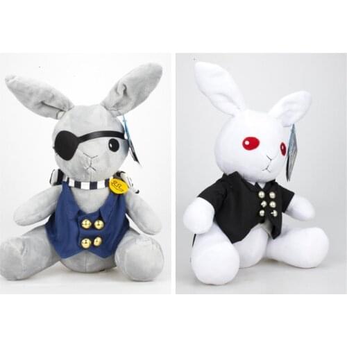 30cm Kuroshitsuji Bunny Butler Rabbit Cosplay Ciel Phantomhive Plush Toys Soft Stuffed Doll Anime Brinquedos Gift for Kids
