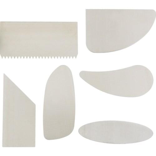 6Pcs/Set Stainless Steel Scrapers Clay Tools Accessories Portable Scraping Oil Sludge Soft Ceramic Quality DIY Art Manual