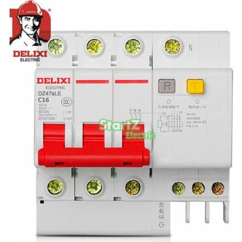 16A 3P RCBO RCD Circuit Breaker DE47LE DELIXI