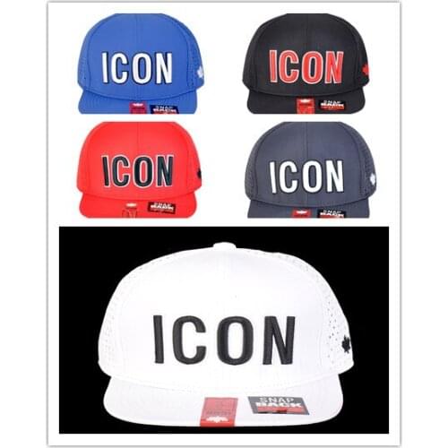 2021 DSQICOND2 Casual Brand Snapback Baseball Cap for Women Men ICON Solid Letter Snapback Caps DSQ Summer Bone Gorras Casquette