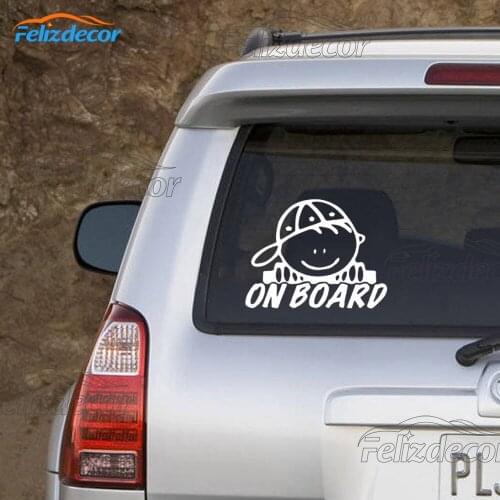Black/Silver Car Sticker Cute Baby On Board Vinyl Creative Stickers On The Car Door Handle Window Decals Decoration C744