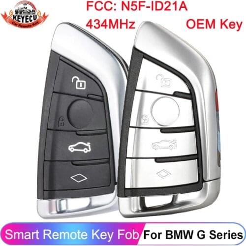 KEYECU OEM Smart Remote Key Fob 4 Buttons 433MHz for BMW BDM G20 G30 G32 G11 G15 G29 2015-2019 FCC ID: N5F-ID21A