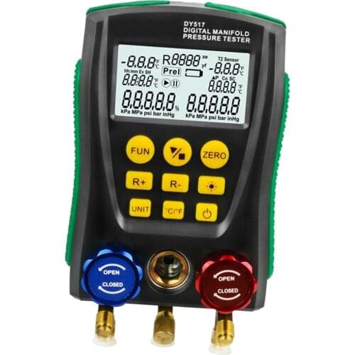 Digital Manifold Gauge Meter,HVAC Vacuum Pressure Temperature Tester
