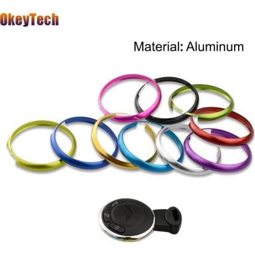 OkeyTech Colorful Car Key Ring for Bmw Mini Cooper Key Ring For Auto Key Case Shell Fob 3 button Keys Chains Key Accessories