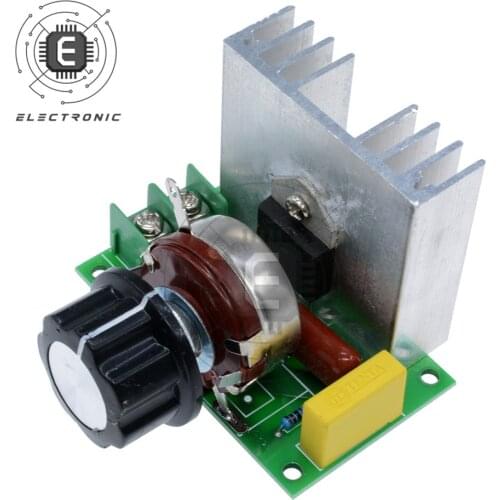 1PCS 4000W AC 10V-220V SCR Electronic Voltage Regulator Speed Controller Dimmer Thermostat