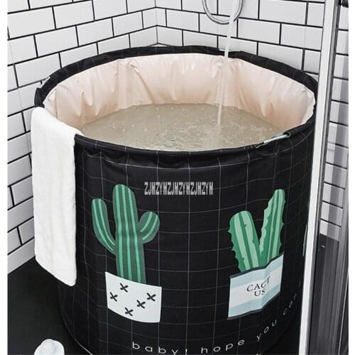 Quality Portable Plastic Folding Bath Barrel Household Adult Bathtub Thickened Foldable Bath Bucket Single SPA Massage Pool