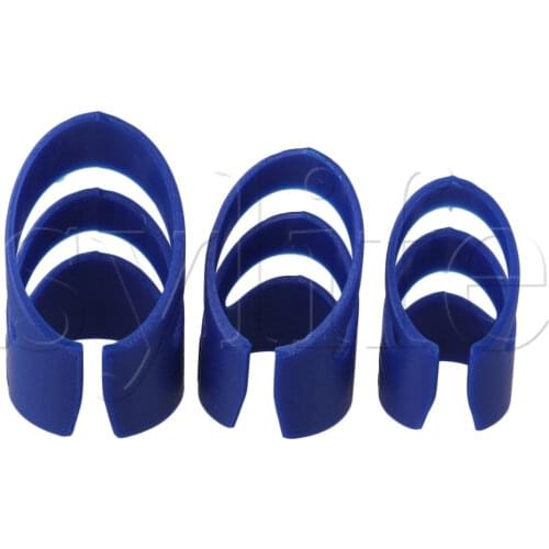 Stringed Intrument Finger Picks Finger Ring Cap Blue Color Set of 3
